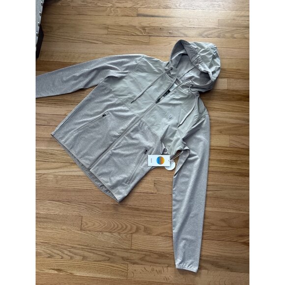 Vuori Mens Full-Zip Hooded Sunday Element Jacket S, new with tags, Toast Heather - Picture 2 of 8